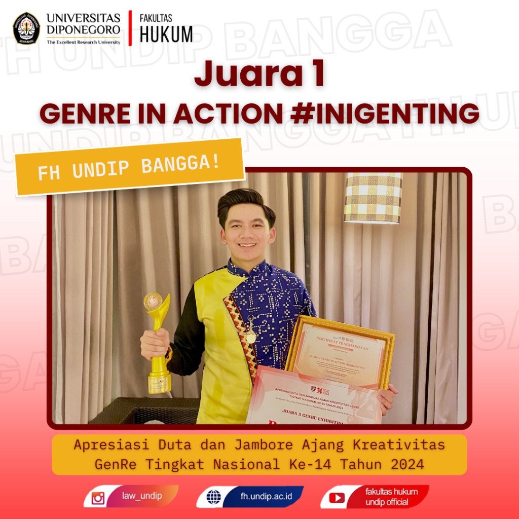 Delegasi FH Undip raih juara 1 Genre in action